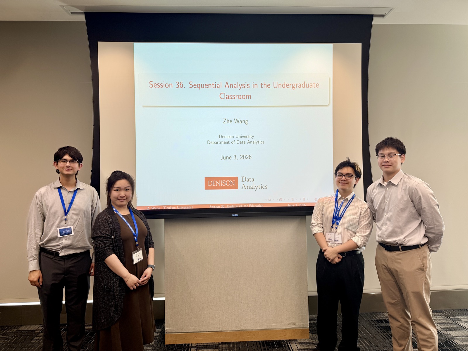 DA380 student presenting research at a conference